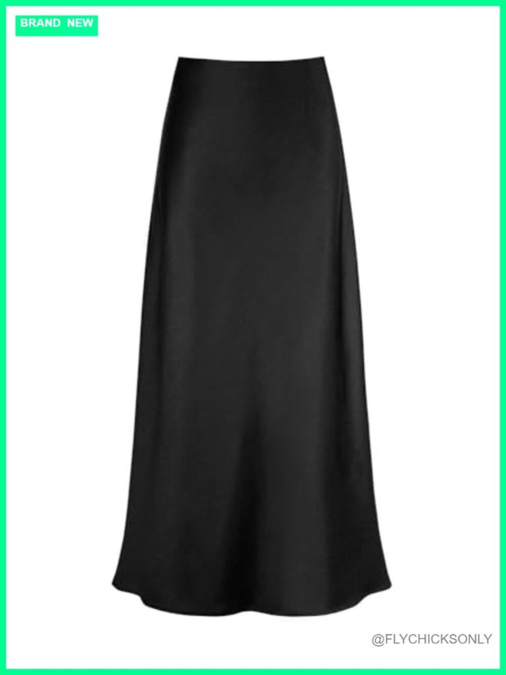 Satin High Waisted A-Line Maxi Skirt Silk Long Skirt